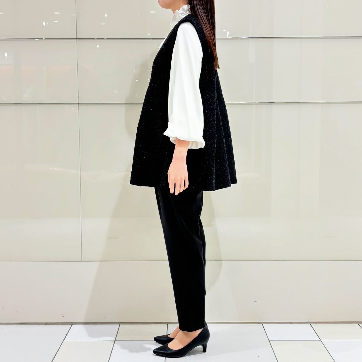 ラメツイードが可愛い立体フォルムベスト♡ │パパス&ママス