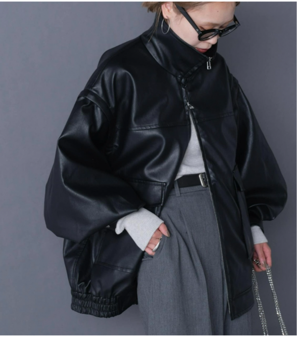 チャオパニックティピー　ドロストギャザーマルチウェイスタンドアウター　ブラック CIAOPANIC TYPY（チャオパニックティピー）の「ドロストギャザー