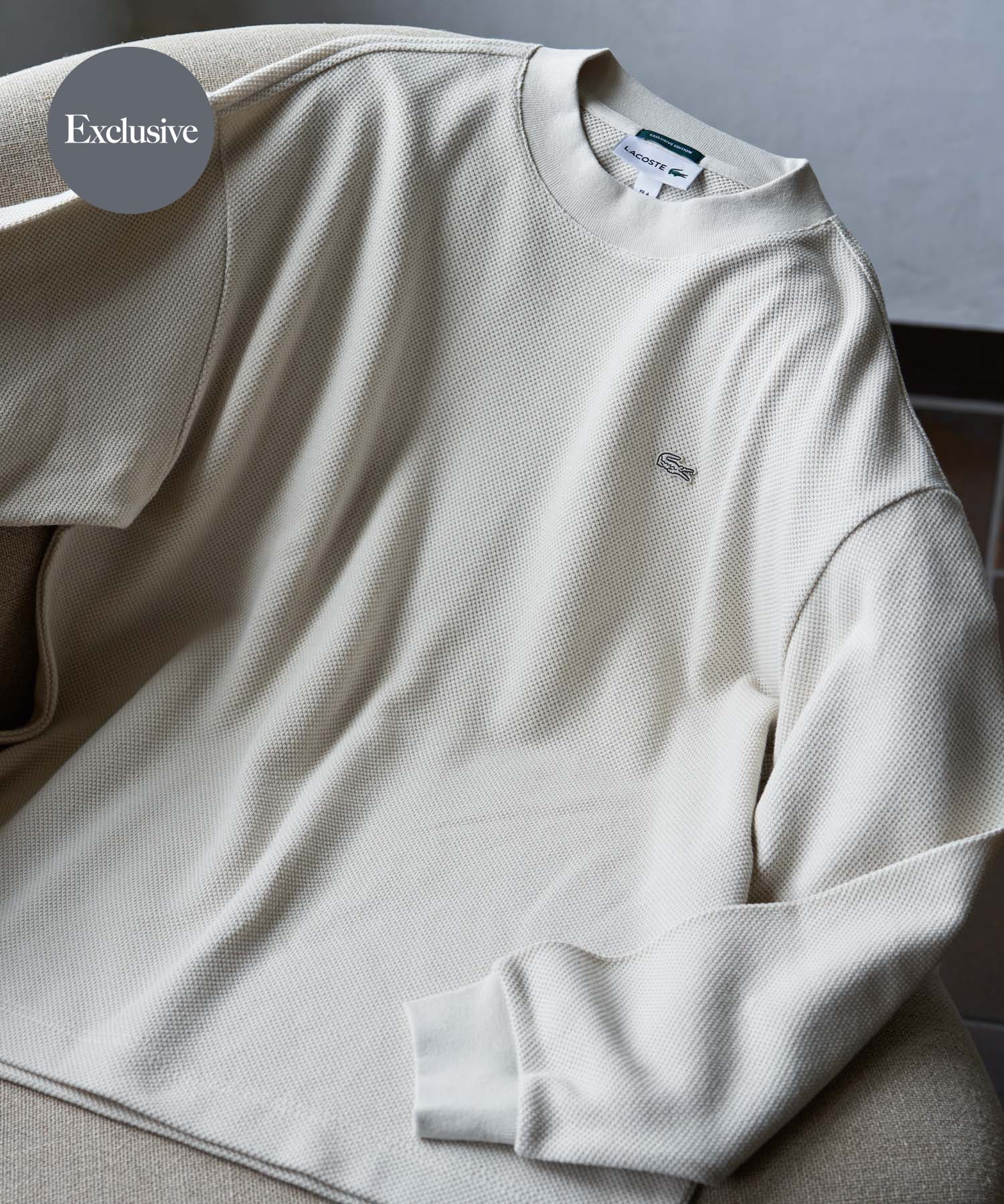 クリスマスツリー特価！ 別注』LACOSTE×DOORS │アーバン Long-Sleeve mock pique thick トップス
