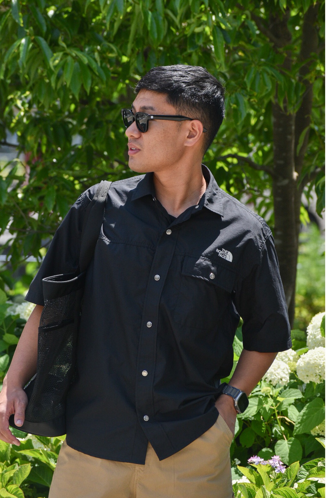 THREEFACE ブラック ベトシャツ 父の日ギフトにおすすめ!!THE NORTH FACE シャツ入荷!! │ザ・ノース